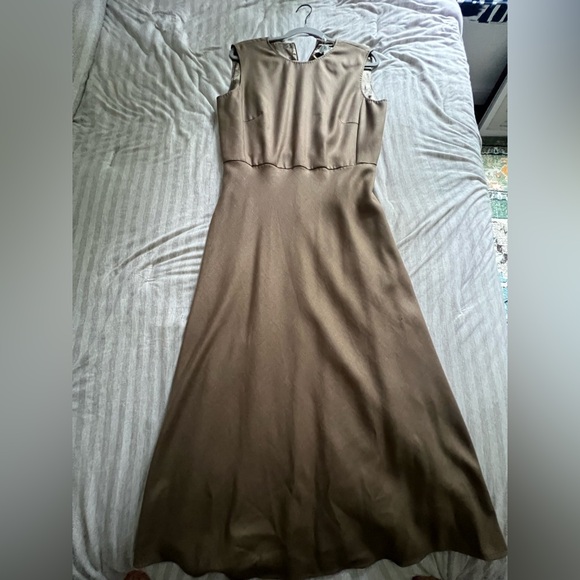 Max Mara Ural Camel Wool Silk Blend MIDI Dress sz 14 NWT - Picture 3 of 10